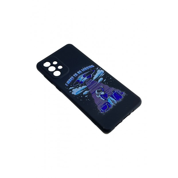 Samsung Galaxy A73 5G Kılıf Uzay Gemisi desenli Siyah kapak Korumalı Kılıf