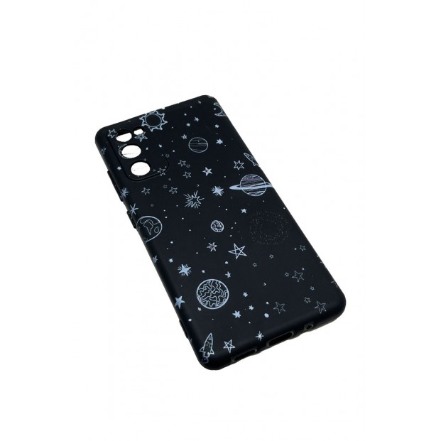 Samsung Galaxy S20 FE Kılıf Siyah Resimli Space Uzay Desenli Tam Koruma
