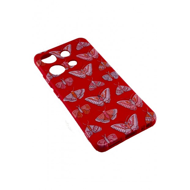 Tecno Spark Go 2023 Kılıf Kırmızı Kelebek Kolleksiyonu Desenli Telefon Kapağı Tam Koruma