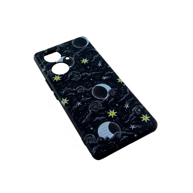 Vivo V29 Lite Kılıf Siyah Gökyüzü Gece Karanlık Desenli Telefon Kapağı Tam Koruma
